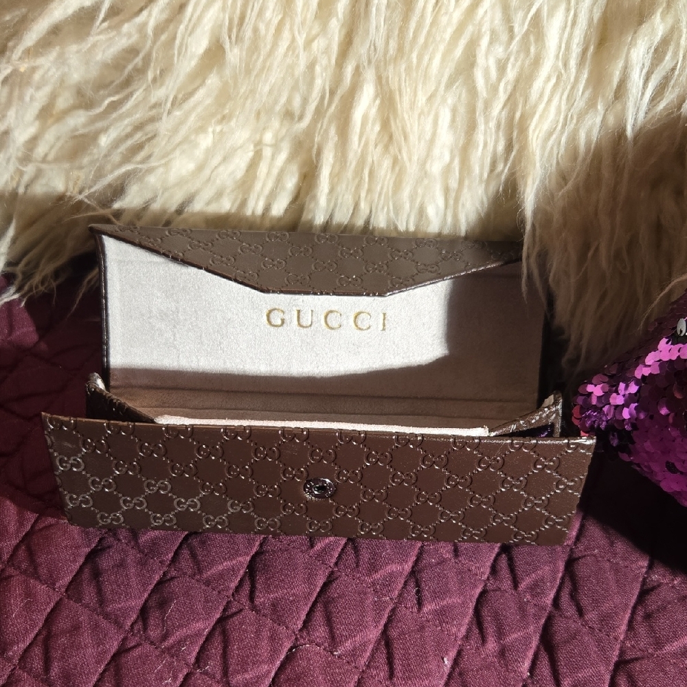 Gucci Brown Monogram Eyewear Case
